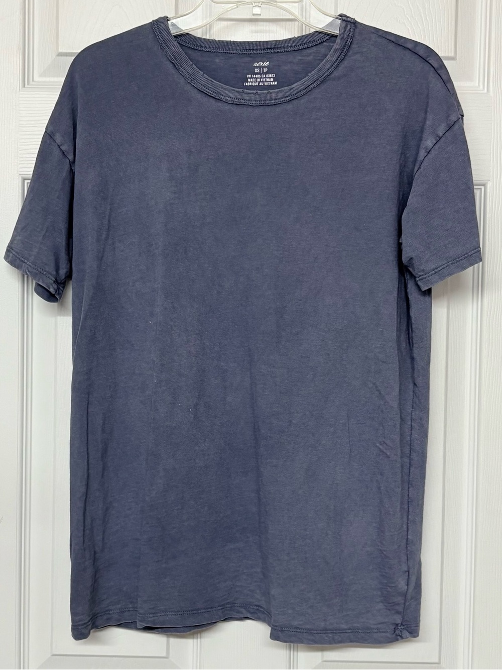Aerie Smokey Blue Very Soft Oversized Short Sleeve Cotton T-shirt Top Sz XS